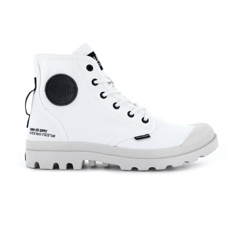 Bottes Palladium Pampa Hi Htg Supply Femme Blanche | FR RBV961J